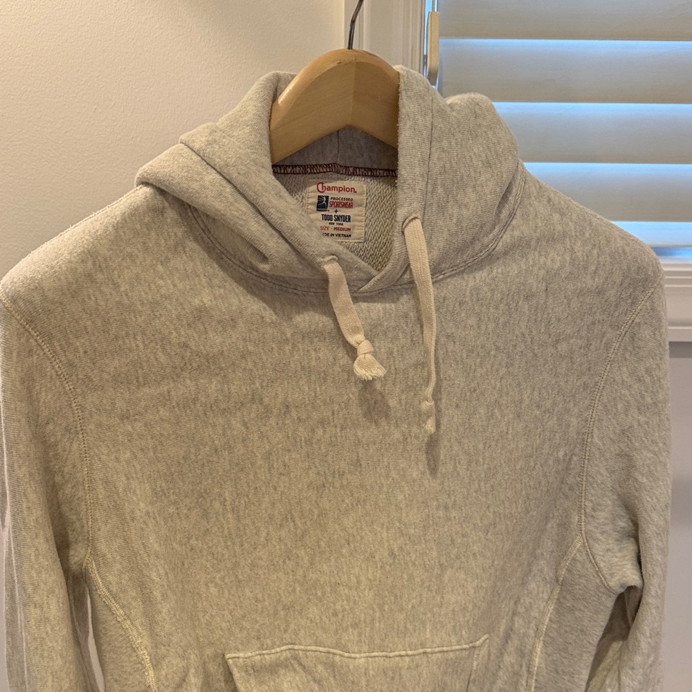 Champion and Todd Snyder Men's Gray Hoodie Sweater